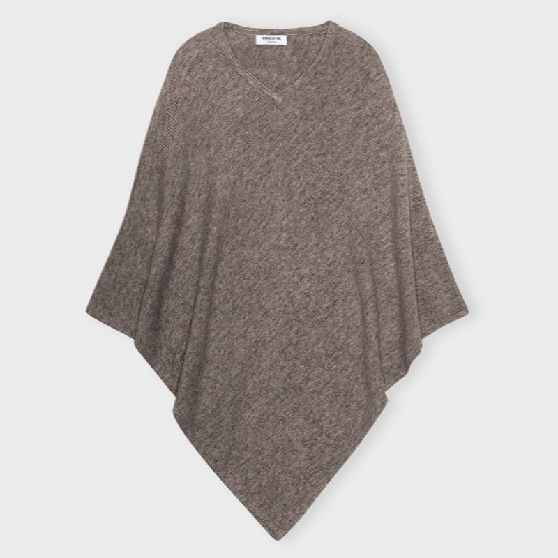 Poncho - Lise - Cashmere - Dark sand meleret | Care By Me