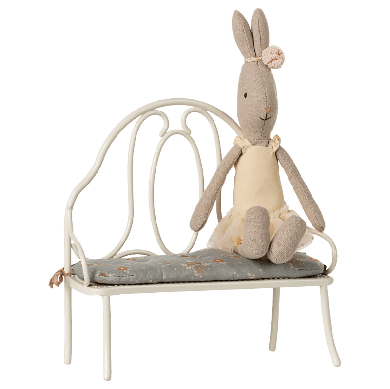 Vintage - Miniature Bænk - Offwhite - Nordic Home Living