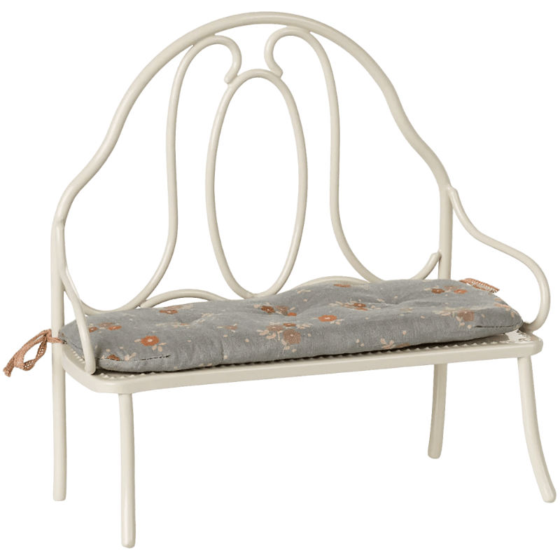 Vintage - Miniature Bænk - Offwhite - Nordic Home Living