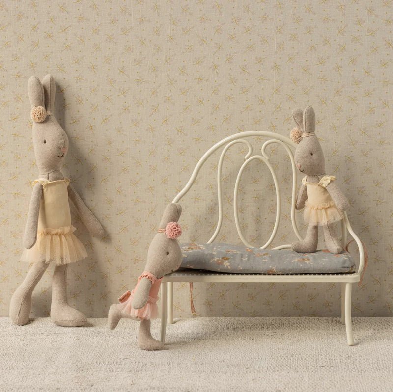 Vintage - Miniature Bænk - Offwhite - Nordic Home Living