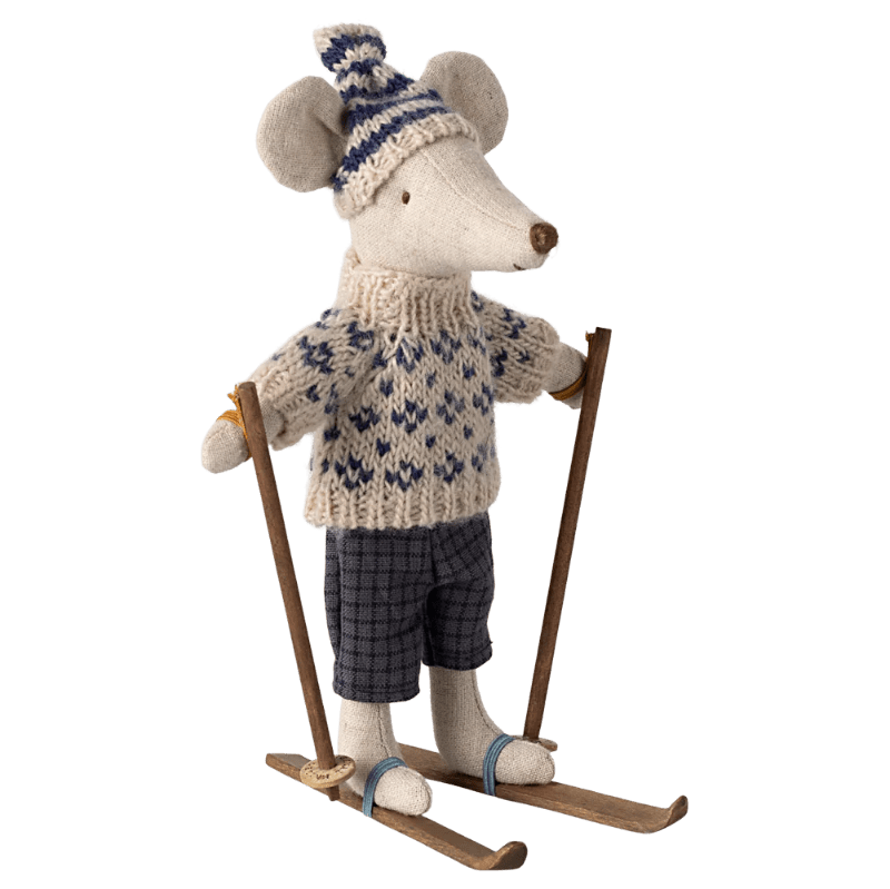 vintermus - far med ski - Nordic Home Living