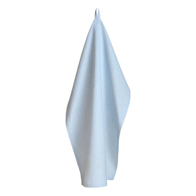 Viskestykke 50x70cm bomuld - Light Blue/white - Nordic Home Living