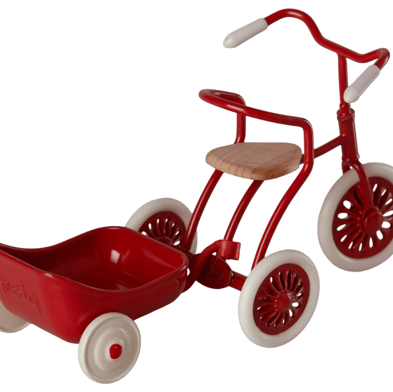 Vogn til cykel - Rød - Mus - Nordic Home Living