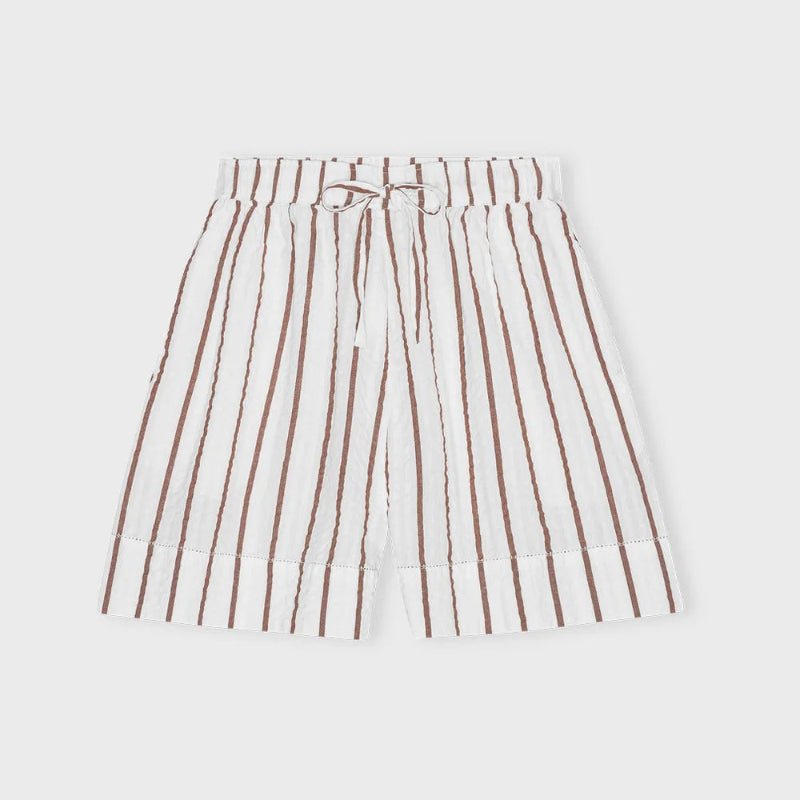 Wake Shorts - Wake Stribe - ecru/terra - Nordic Home Living