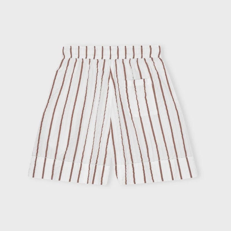 Wake Shorts - Wake Stribe - ecru/terra - Nordic Home Living