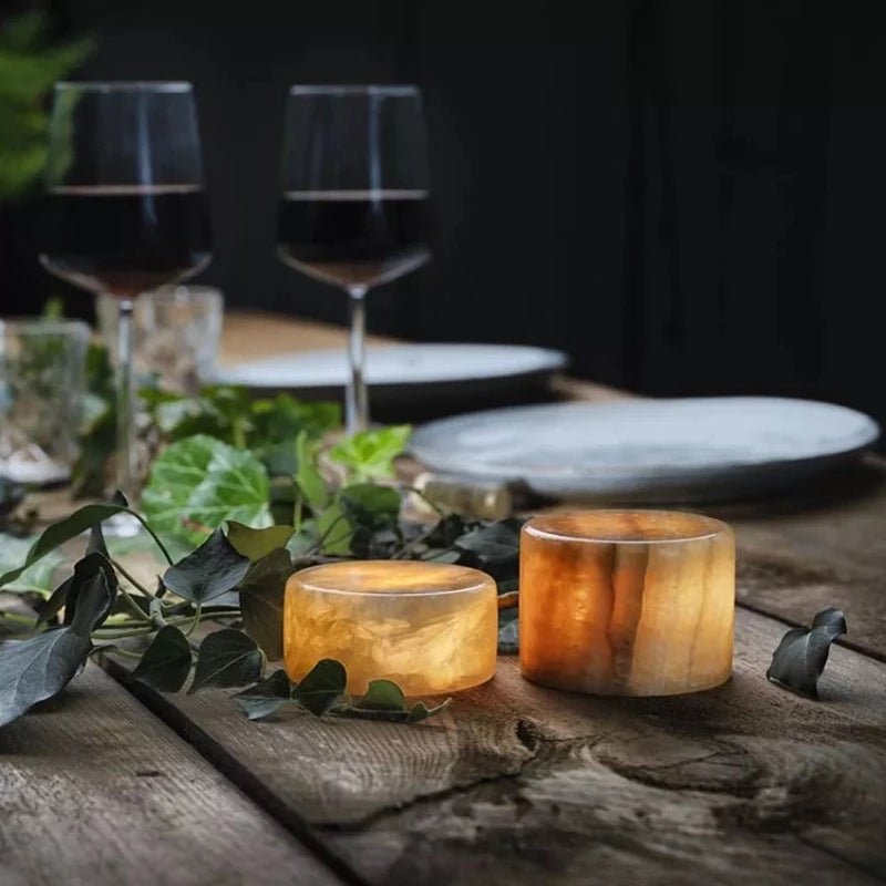 Bordlys - Marmor - Gylden - Lille | Unison - Nordic Home Living