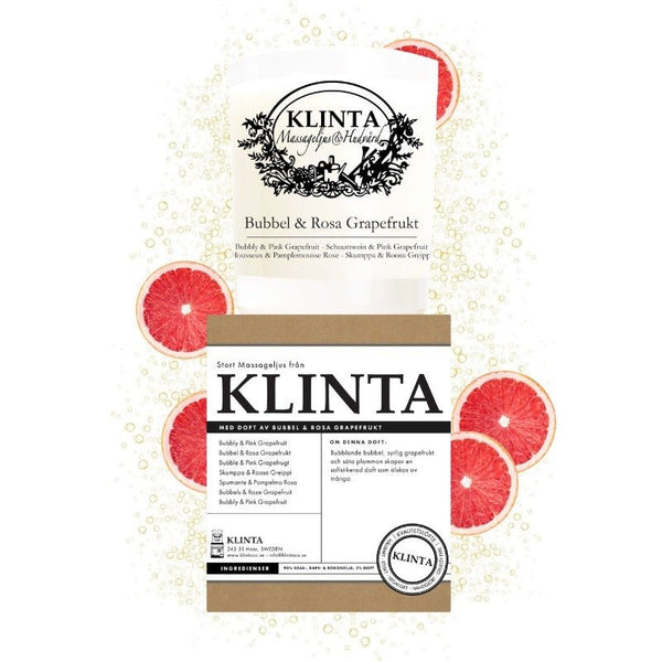 Duft & Massagelys - Bubbel & Rosa Grapefruit | Klinta - Nordic Home Living