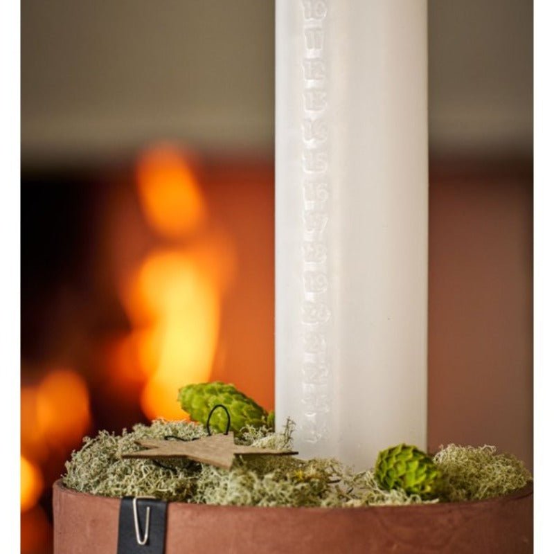 Kalendelys - Paraffin - Hvid | OOhh - Nordic Home Living