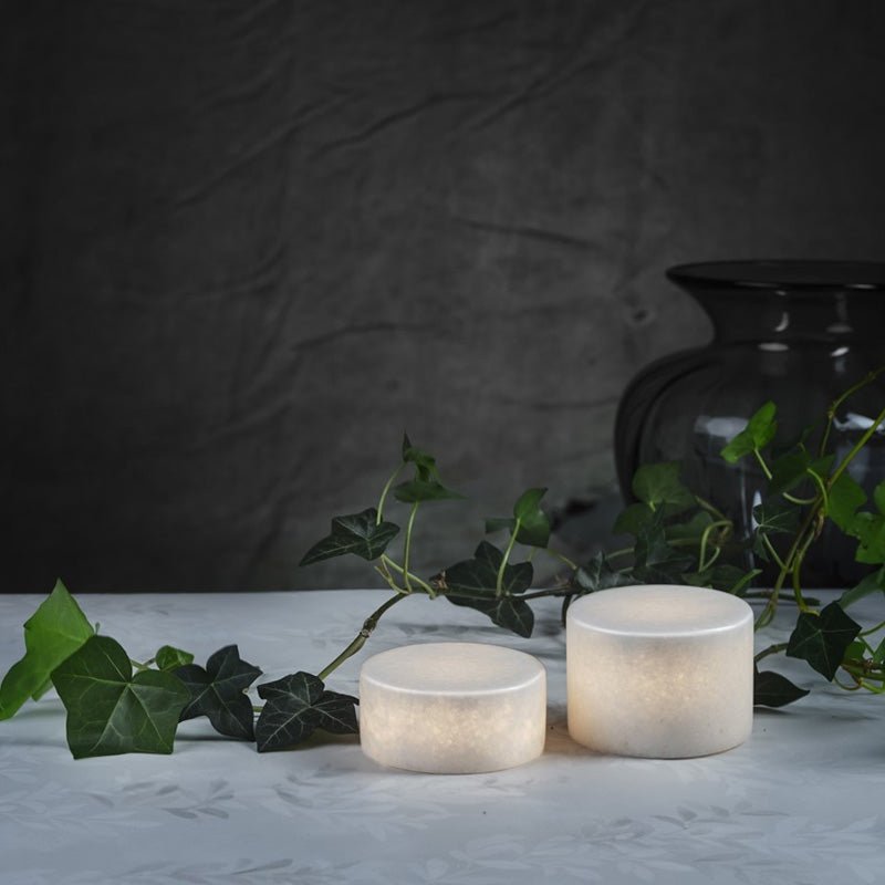 Kopi af Bordlys - Marmor - Hvid - Lille | Unison - Nordic Home Living