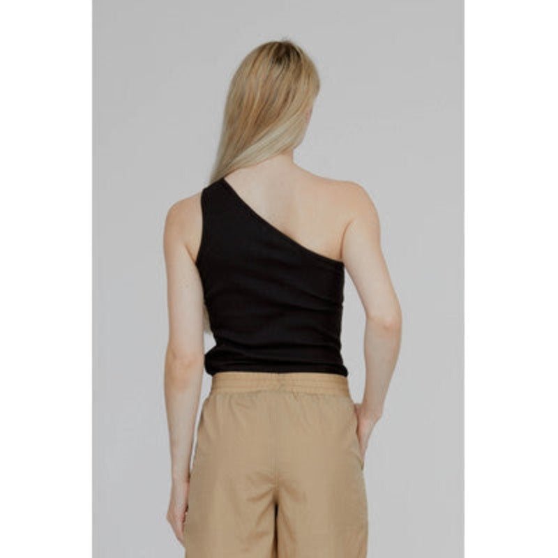 Ludmilla - One Shoulder Top - Sort | Basic Apparel - Nordic Home Living