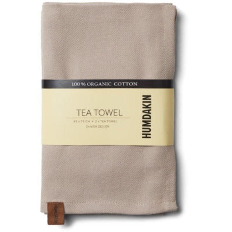 Økologiske viskestykker - Light Stone - 2-pak | Humdakin - Nordic Home Living