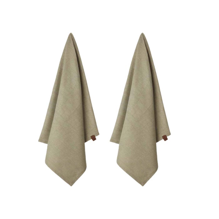 Økologiske viskestykker - Oak - 2-pak | Humdakin - Nordic Home Living