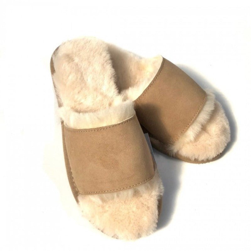 Open toe slippers - Sand | New Zealand Boots - Nordic Home Living