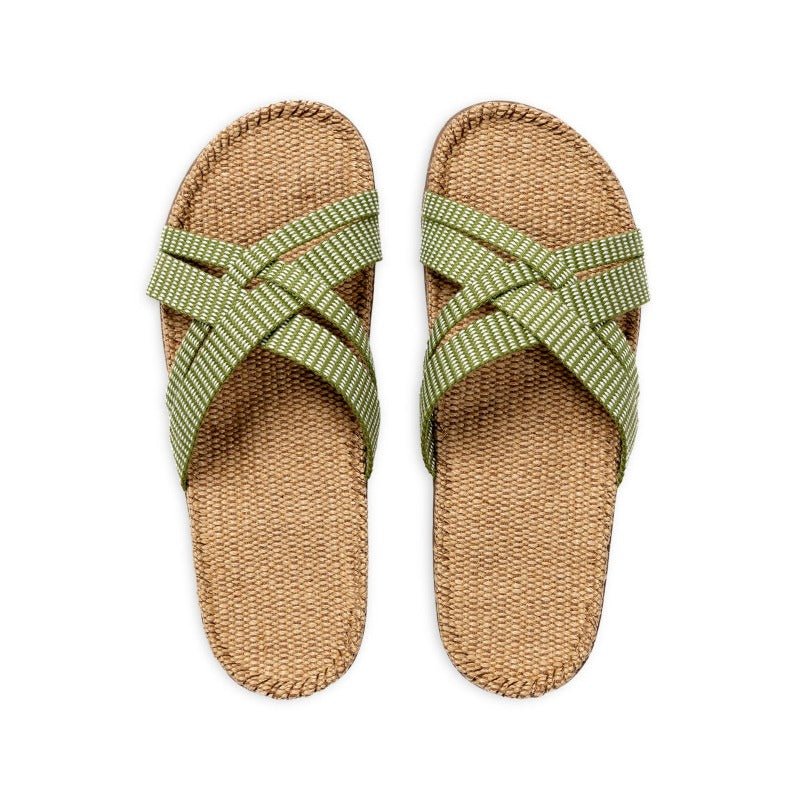 Sandal - Women#1 - Green Leaves | Shangies - Nordic Home Living