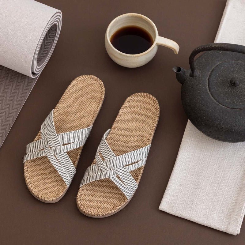 Sandal - Women#1 - White Stripe | Shangies - Nordic Home Living