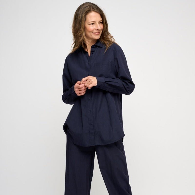 Skjorte - Gaia - Navy | moshi moshi mind - Nordic Home Living