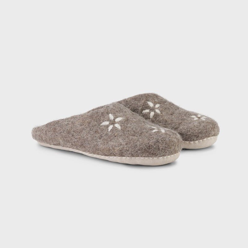 Slippers - Wool - Brown | Care By Me - Nordic Home Living