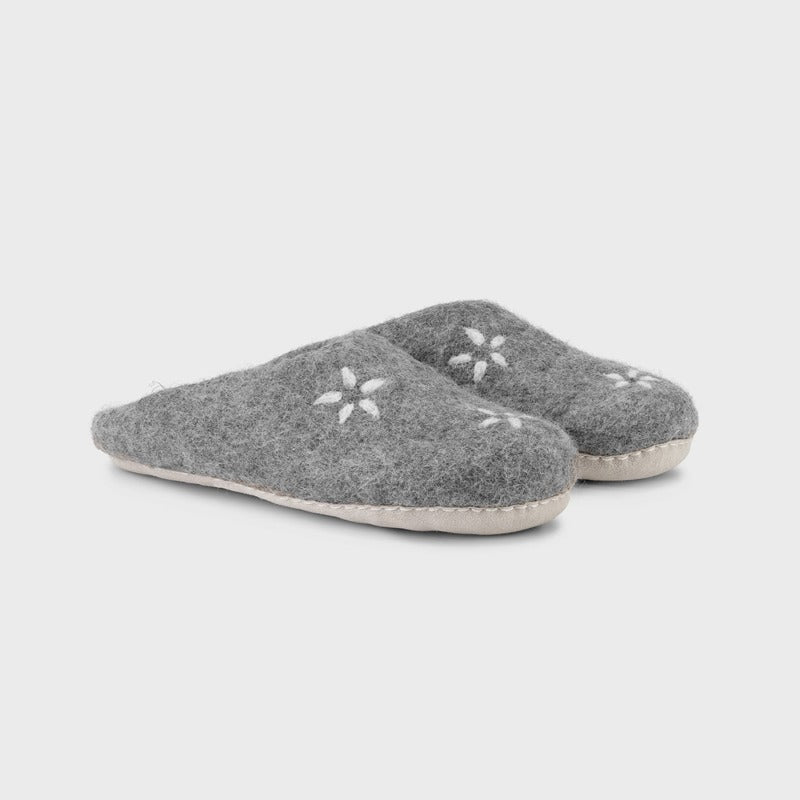 Slippers - Wool - Light Grey | Care By Me - Nordic Home Living