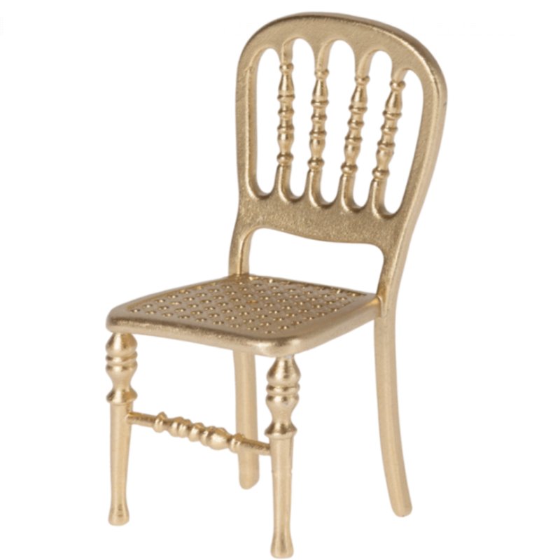 Stol - Guld - til dukkehus - Maileg | Maileg - Nordic Home Living
