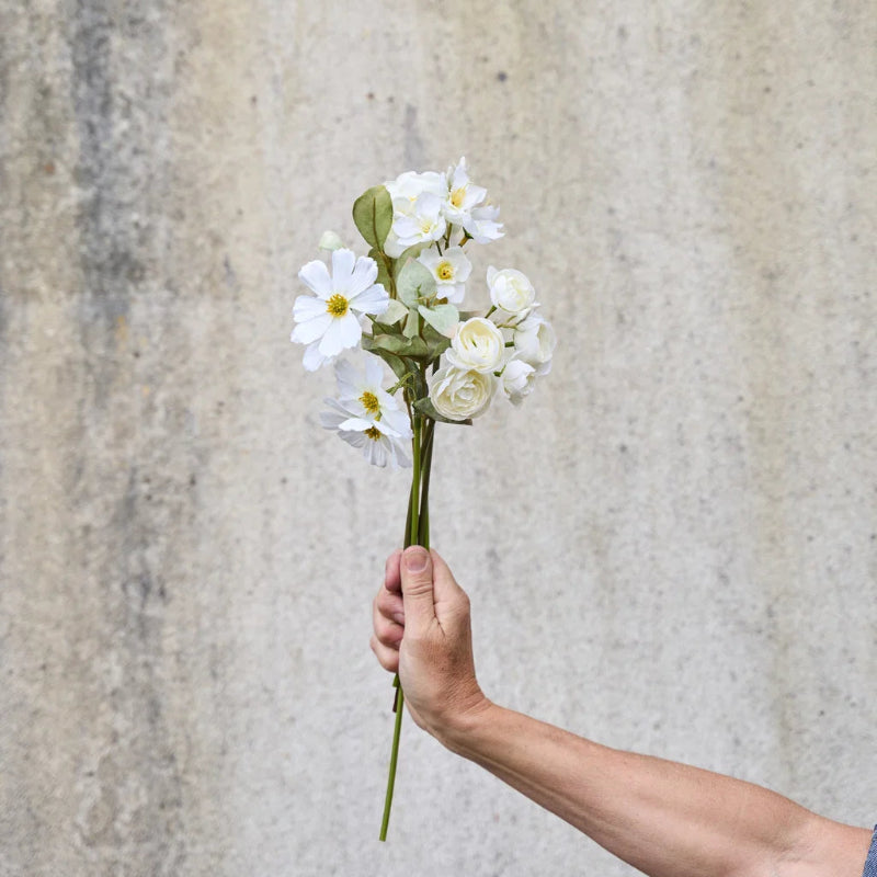 Blomst - Stolt kavaler 45 cm stilk - hvid