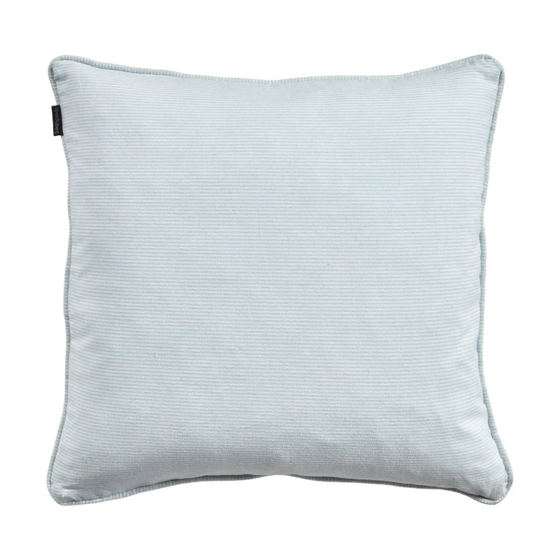 Pude m/fyld 50x50cm bomuld -Light Blue/white