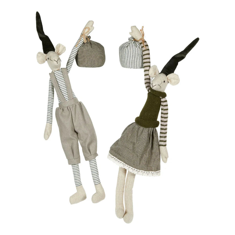 Noa & Nelli m/sæk Par H34cm stof