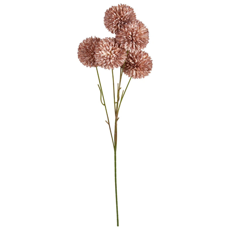 Kugle krysantemum stilk 64cm - dusty rose
