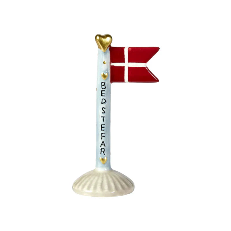 Flag 14cm - Bedstefar - Keramik