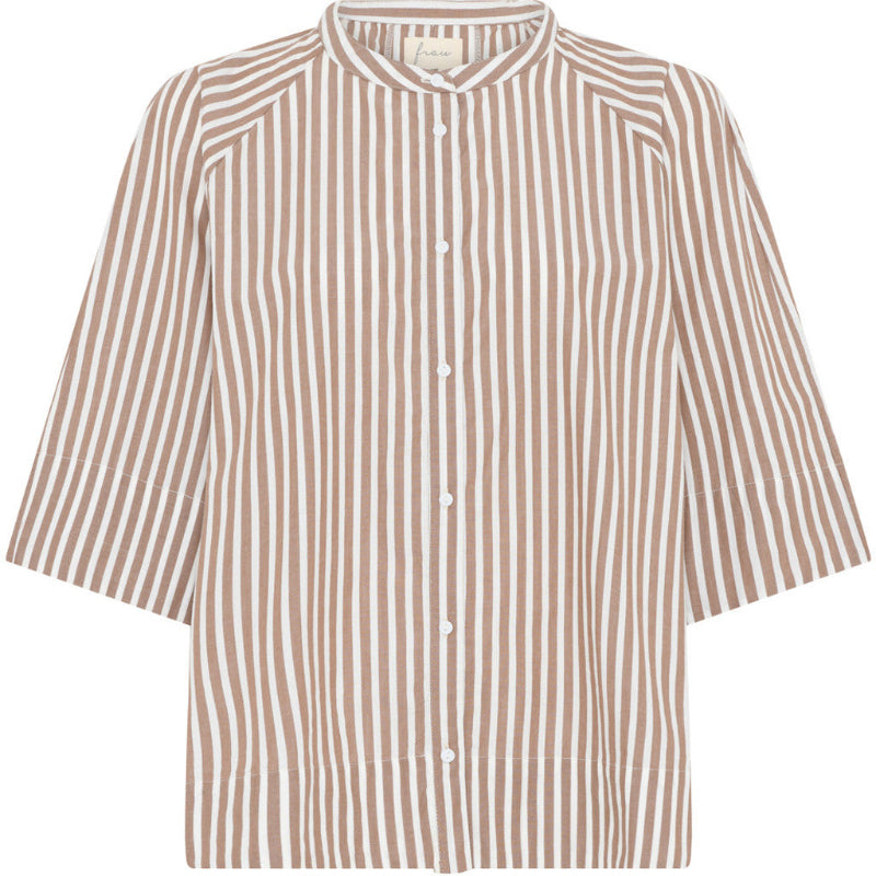 Skjorte - Abu dhabi - Coffee wide stripe