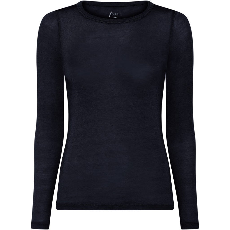 Lucca - LS O-neck - Cashmere - dark navy