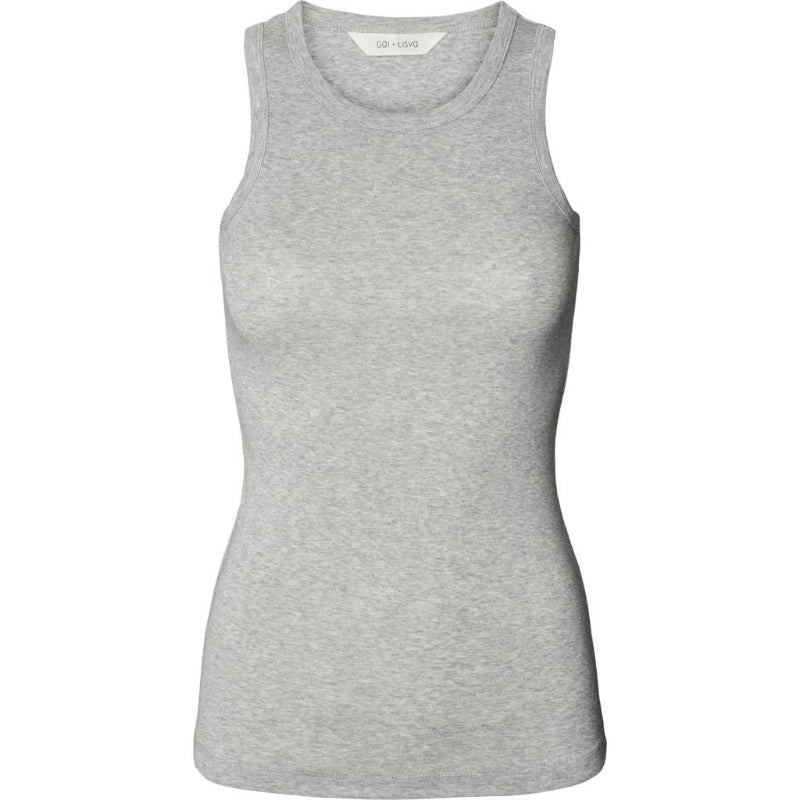 Alberte - Cotton RIB Top - Light Grey - Nordic Home Living