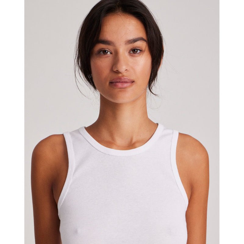 Alberte - Cotton RIB Top - White - Nordic Home Living