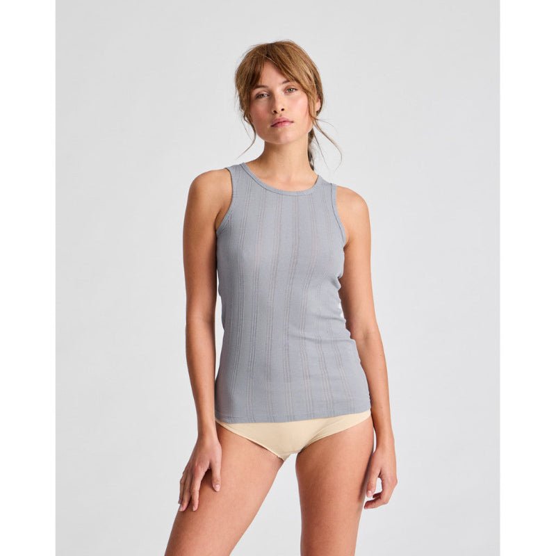 Alberte - S´less bomulds Top - Monument - Nordic Home Living