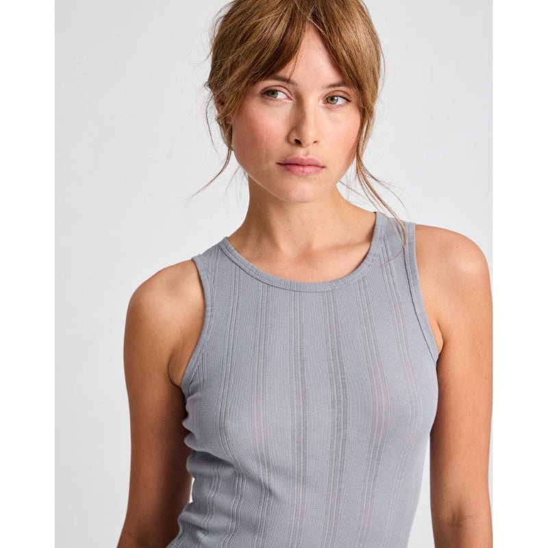 Alberte - S´less bomulds Top - Monument - Nordic Home Living