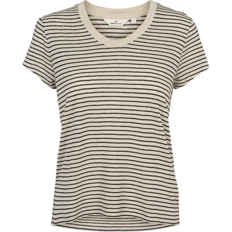 Ashly - SS - Hør/Viskose - Birk/sort - Nordic Home Living