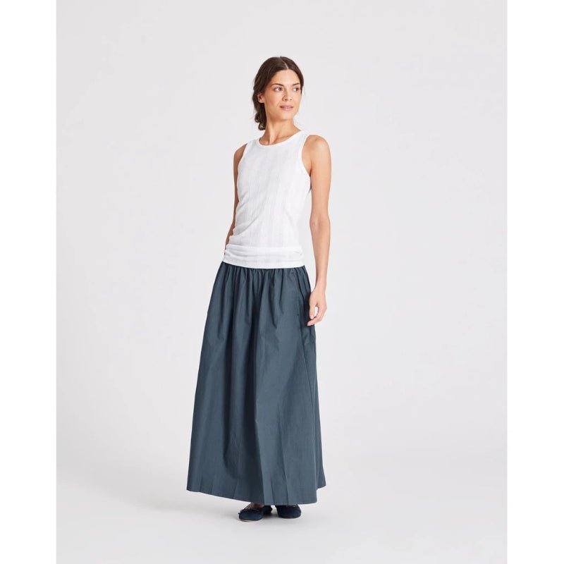 Astrid Long skirt - Denim blue - Nordic Home Living