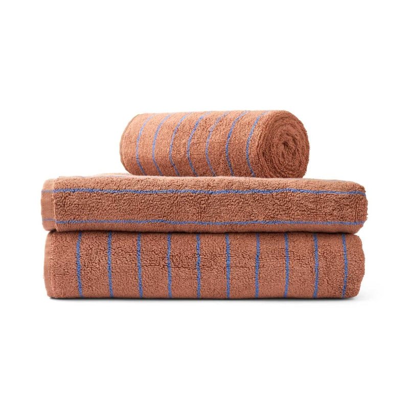 Badelagen - Naram - 100x150 cm - camel & ultramarine - Nordic Home Living