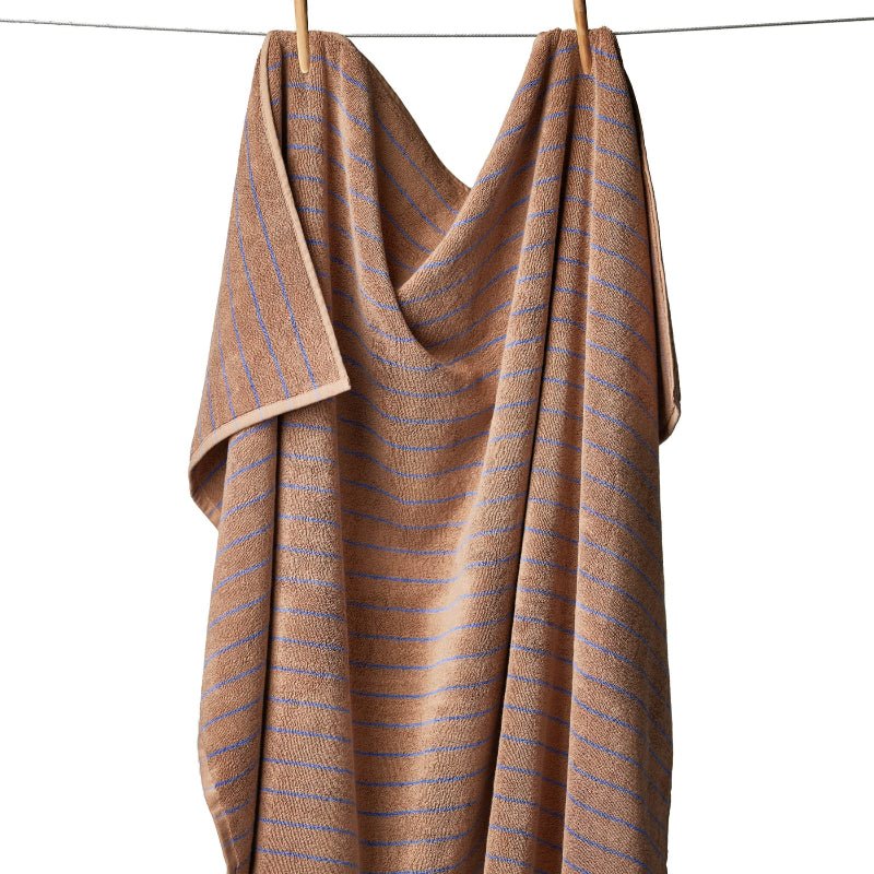Badelagen - Naram - 100x150 cm - camel & ultramarine - Nordic Home Living