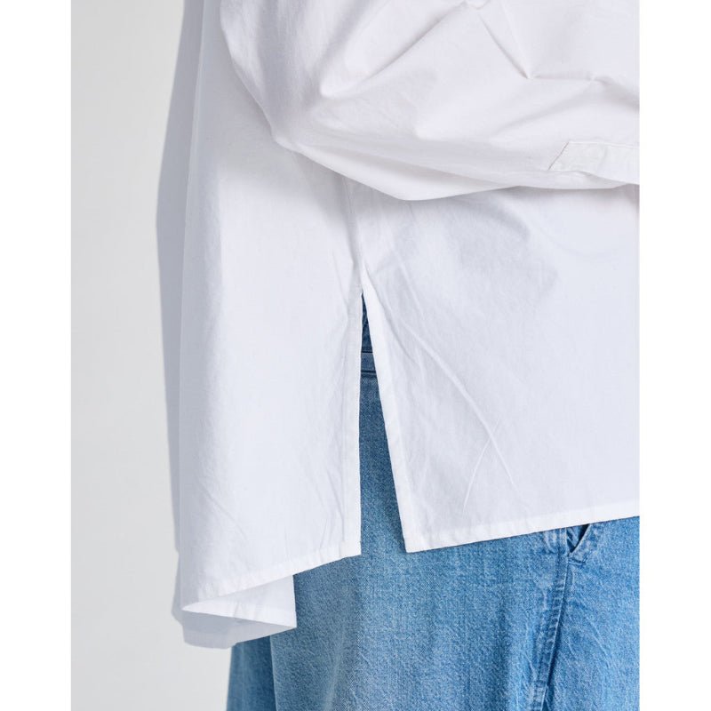 Bella - Raglan L/S poplin shirt - White - Nordic Home Living