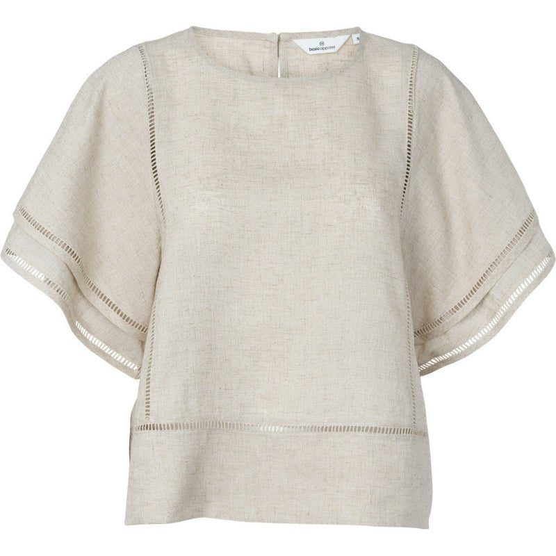 Carina blouse - natural melange - Nordic Home Living