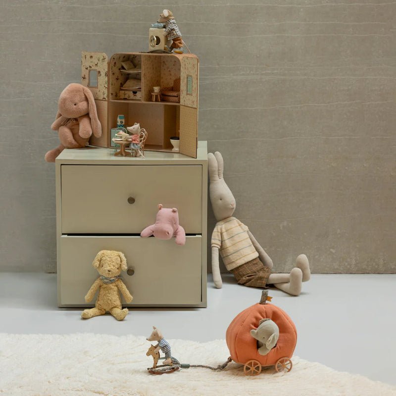 Elefant - Safari friends - Grå - mini - Nordic Home Living