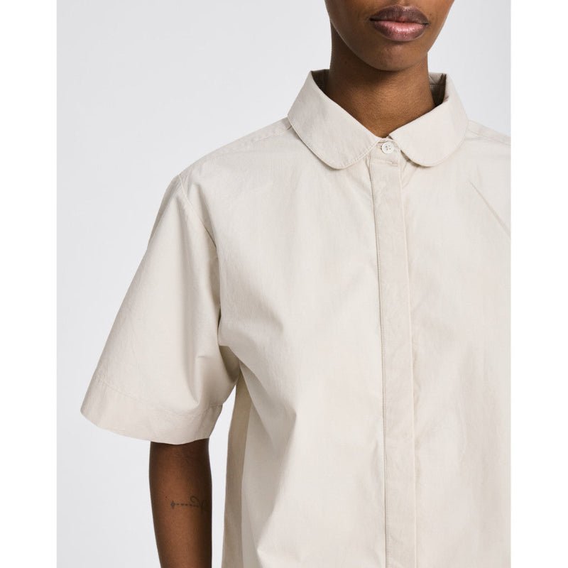 Elena - S/S Poplin Shirt - Ancient grey - Nordic Home Living