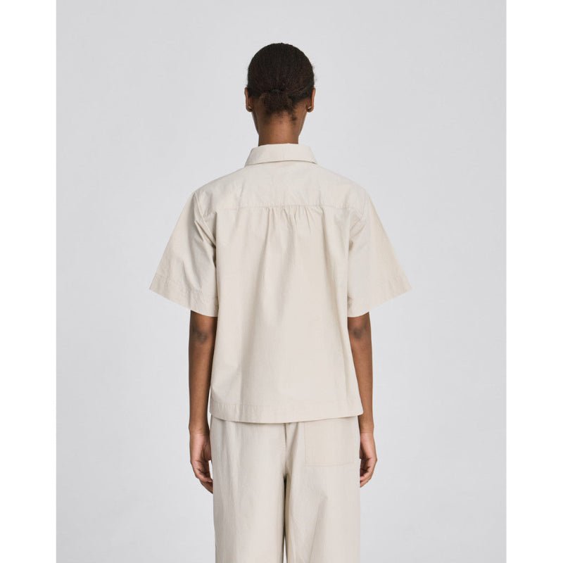 Elena - S/S Poplin Shirt - Ancient grey - Nordic Home Living