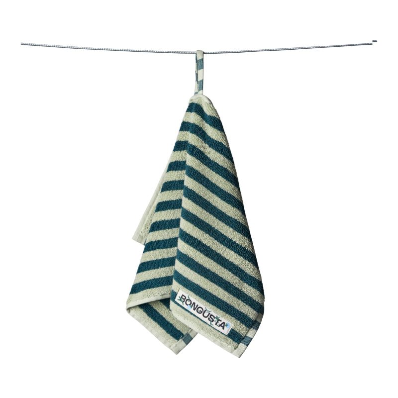 Gæstehåndklæde - Naram - sea foam & deep teal - Nordic Home Living