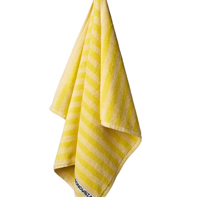 Håndklæde - Naram - pristine & Neon yellow - Nordic Home Living