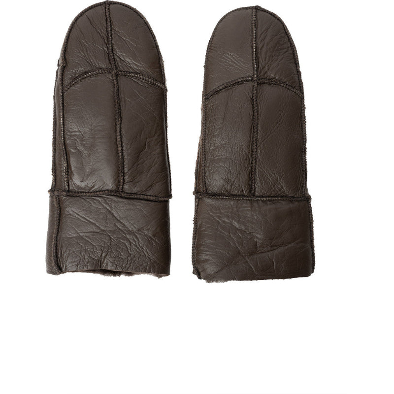 Luffer - Uld/læder - dark brown
