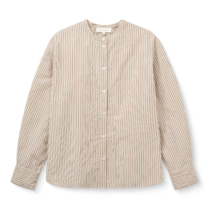 Skjorte - Isolde - Brown beach stripe