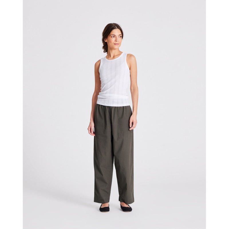 Jasmin Poplin Pants - Beluga - Nordic Home Living
