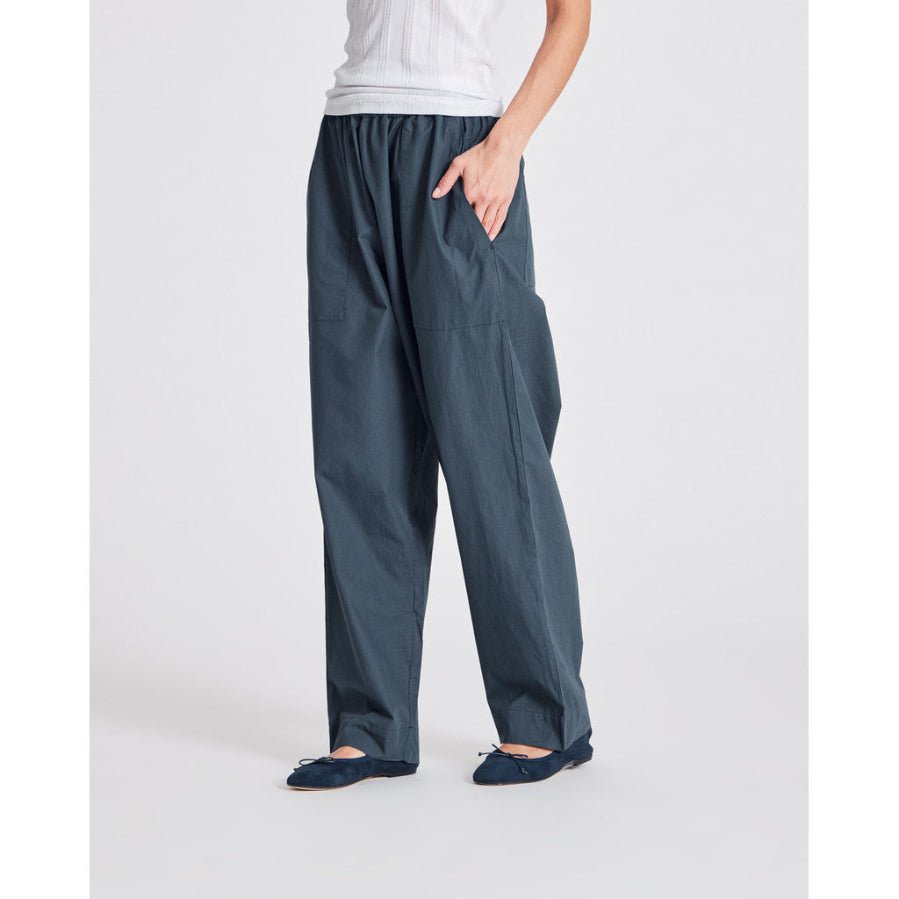 Jasmin Poplin Pants - Denim Blue - Nordic Home Living