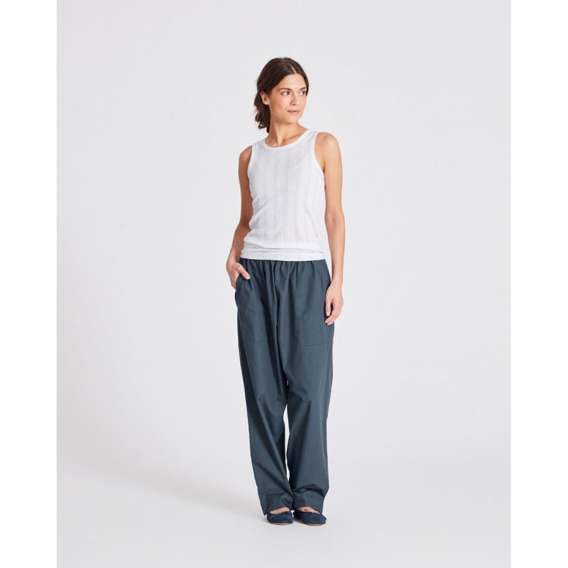 Jasmin Poplin Pants - Denim Blue - Nordic Home Living
